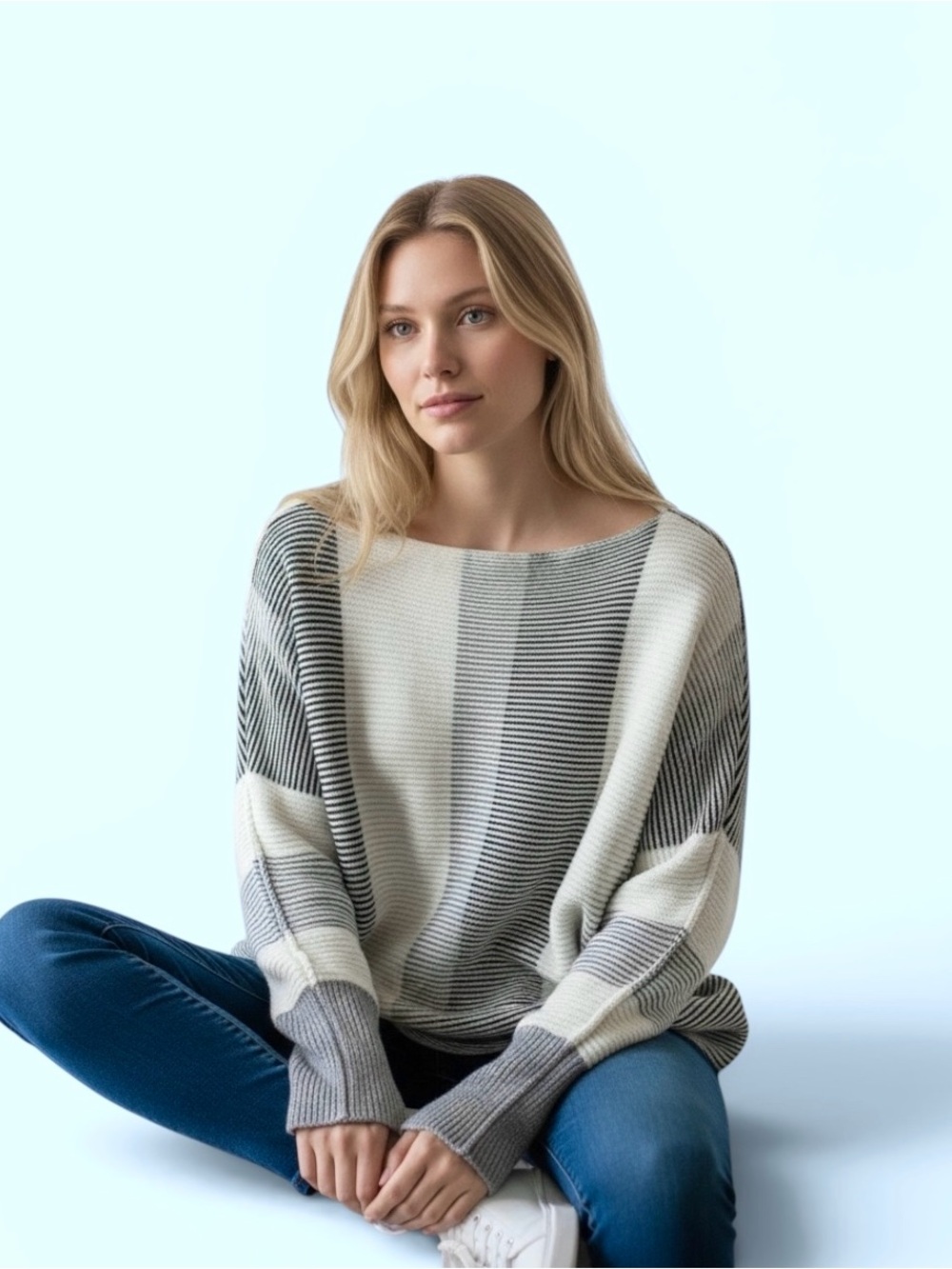 Philosophy Relaxed Stripe Knit Sweater - SZ 2X - Picture 6 of 6